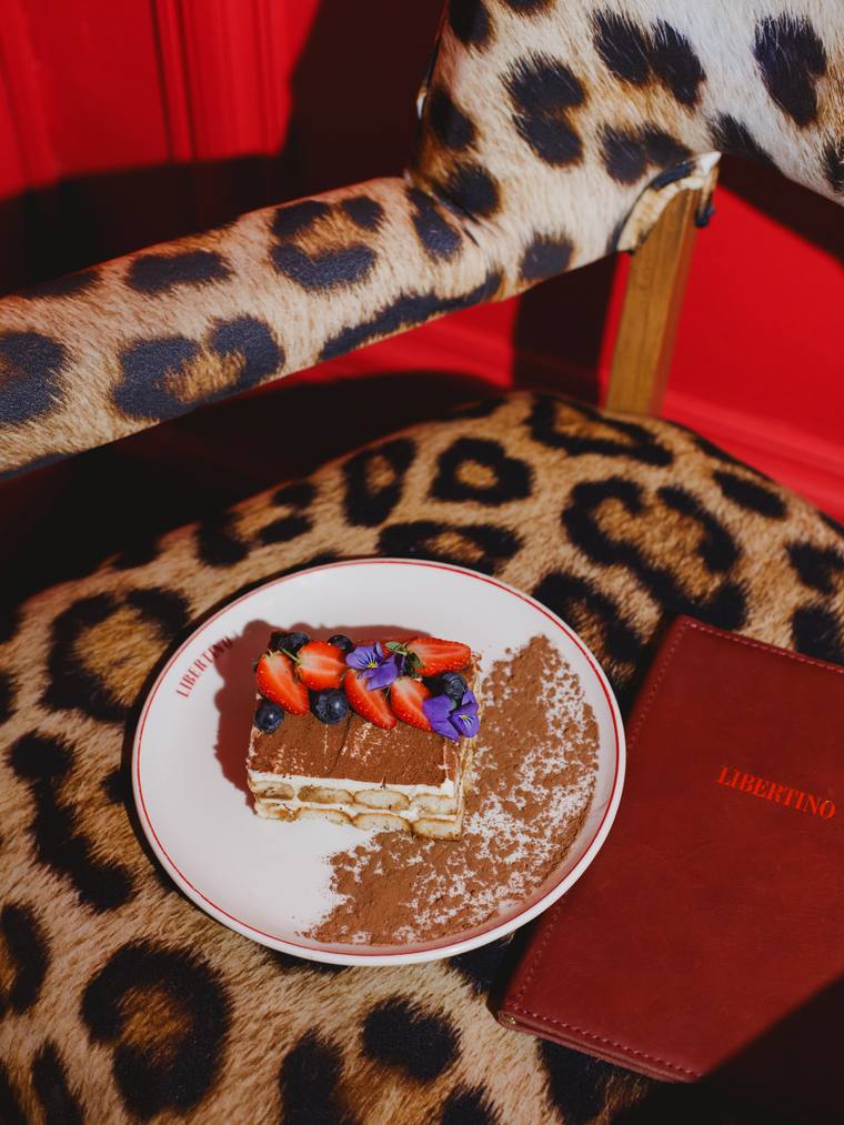 Tiramisu on the leopard chair
